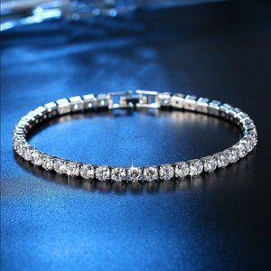 Mens 7" 1ct Diamond Tennis Bracelet 925 Sterling Silver Guys Fine Jewelry 1 ct 7